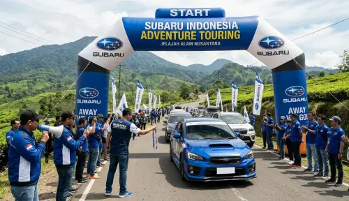 balon gat ekepulauan talaud pada event touring mobil