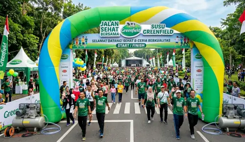 balon gate banggai kepulauan dalam event jalan sehat dengan sponsor susu UHT