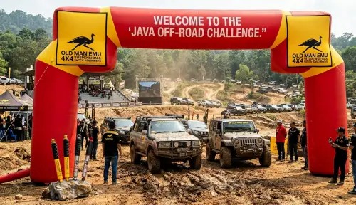 balon gate banjarbaru saat event offroad di kalimantan