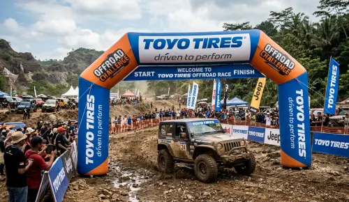 balon gate bitung dalam event offroad