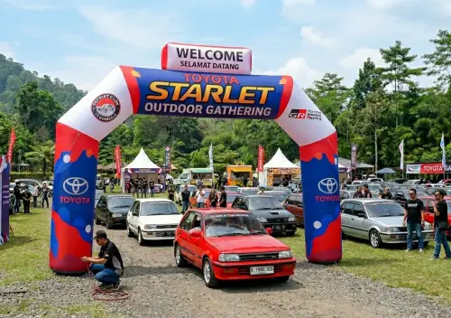 balon gate bombana di event gathering komunitas mobil