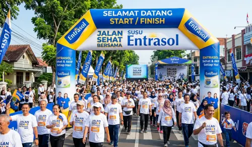 balon gate buton dalam event jalan sehat bersama susu orangtua