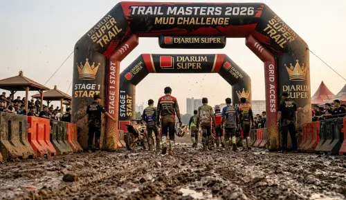 balon gate donggala dalam event balap trail