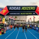 balon gate kolaka di event launching sepatu running