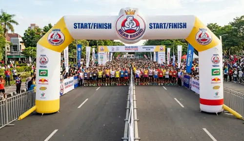 balon gate konawe saat event marathon sponsor susu steril