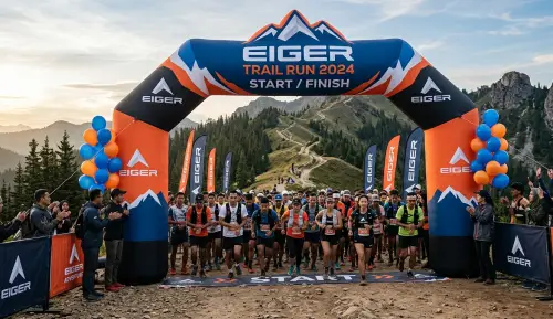 balon gate mempawah pada event trailrunning di gunung
