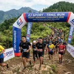 balon gate morowali saat event trailrun