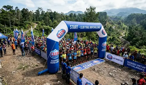 balon gate muna di event trailrun gunung