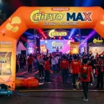 balon gate palu dalam event launching snack