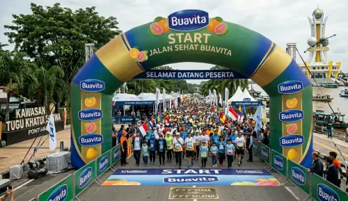 balon gate pontianak dalam event jalan sehat bersama jus segar