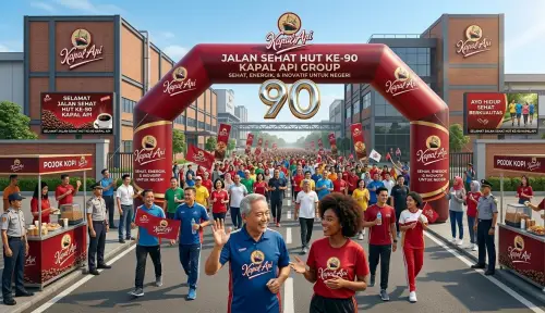 balon gate dalam event jalan sehat bersama brand kopi