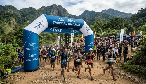 balon gate sintang pada event trailrun bersama brand outdoor luar