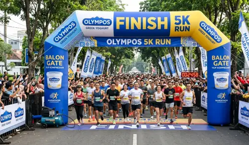 balon gate tomohon dalam event marathon 5k dengan sponsor yoghurt