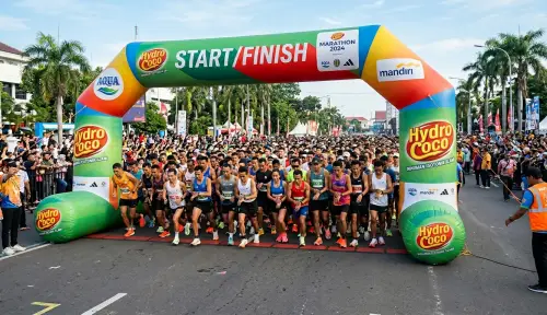 balon gate tojo una una dalam event marathon
