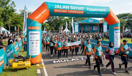 balon gate wakatobi dalam event jalan sehat bersama brand lunchbox