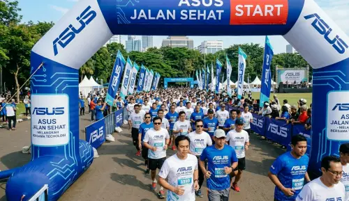 balon gate wakatobi dalam event jalan sehat bersama brand elektronik