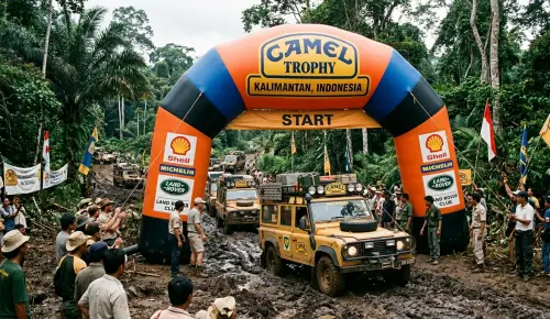 balon gate kotabaru saat event offroad internasional
